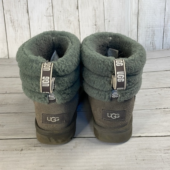 UGG Fluff Mini Quilted Grey Bootie - Picture 4 of 12